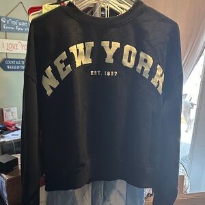Modern Lux Black and Cream New York Sweater